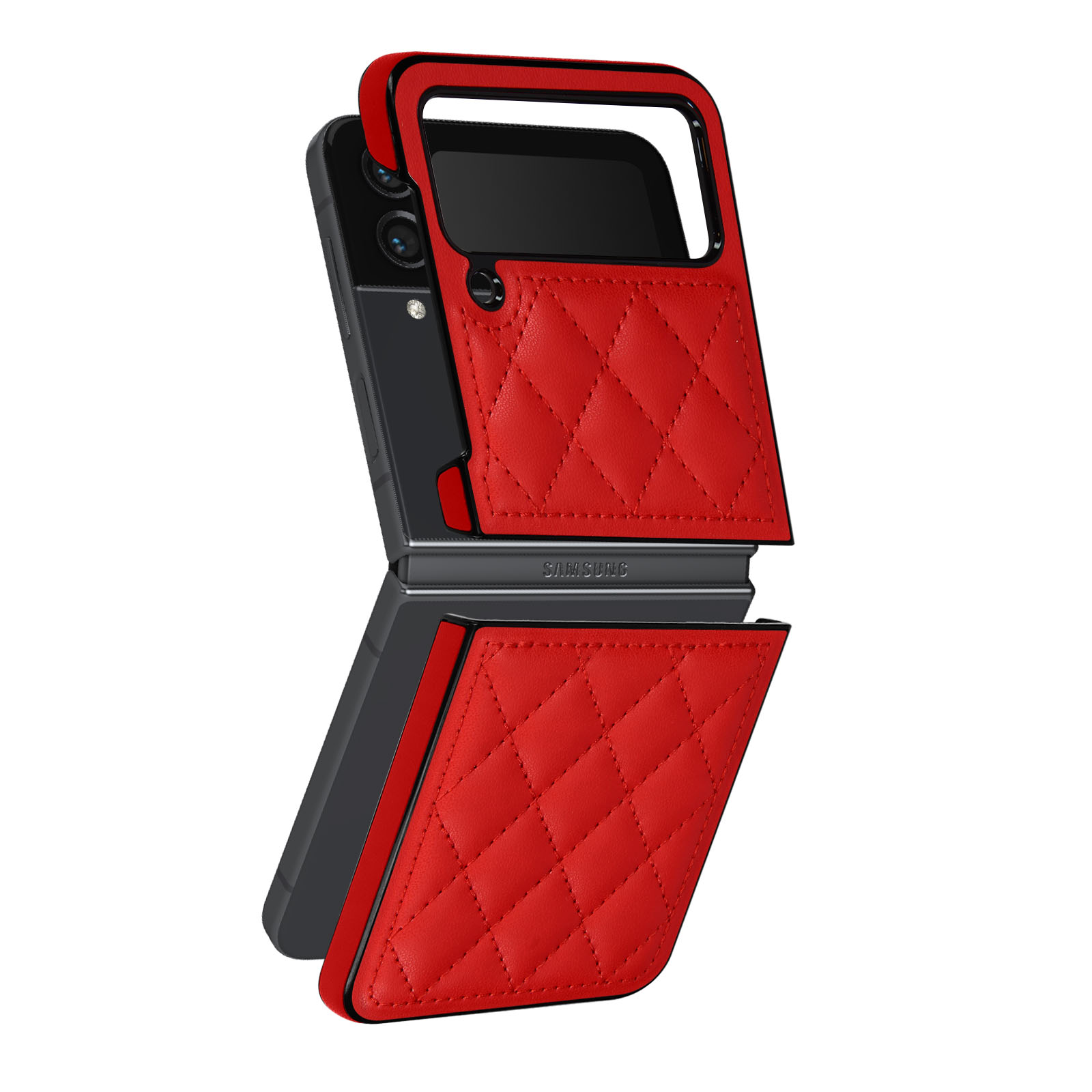 AVIZAR Rhombus Chic 4, Flip Samsung, Rot Z Galaxy Backcover, Series