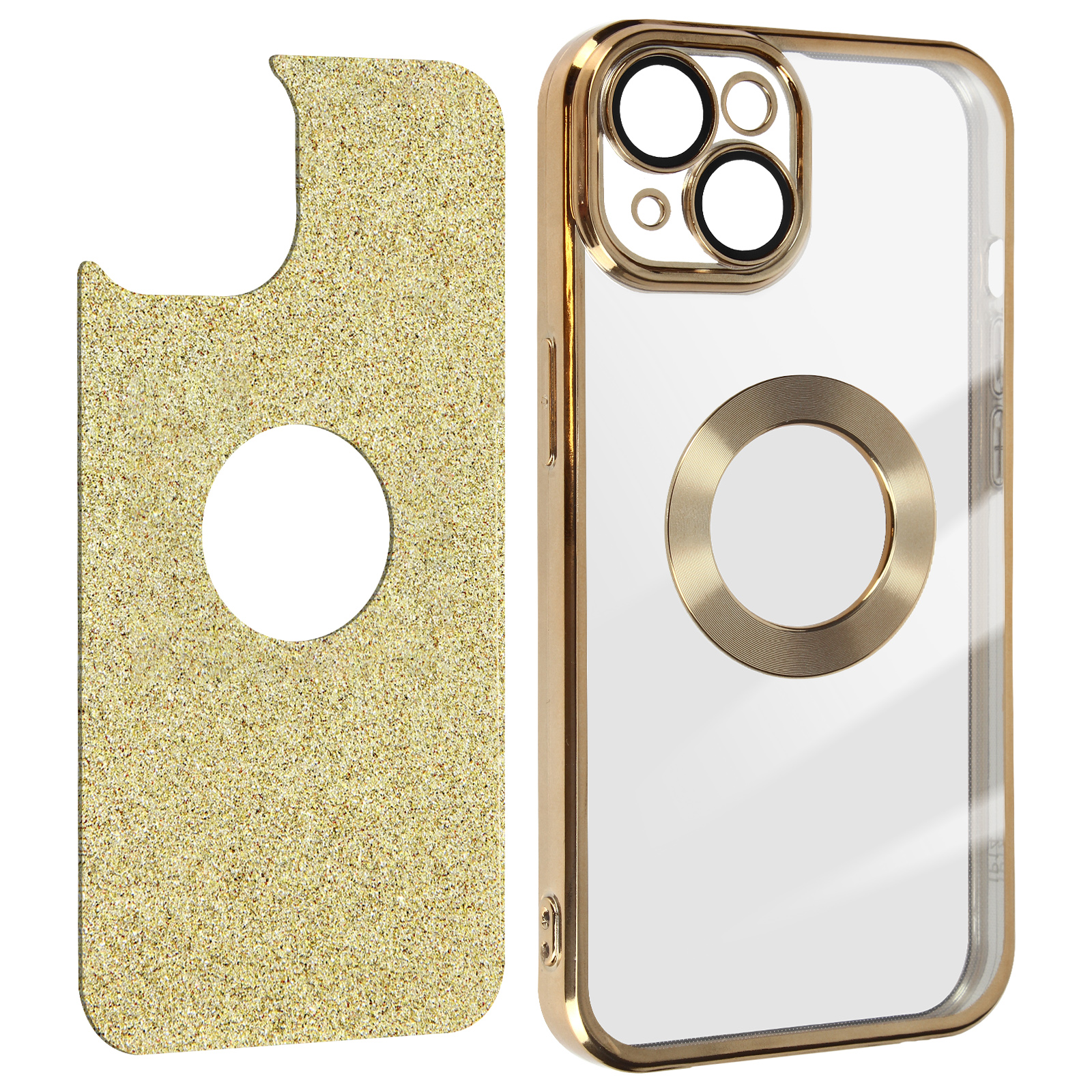 Plus, Apple, iPhone Backcover, Series, AVIZAR 14 Protecam Spark Gold