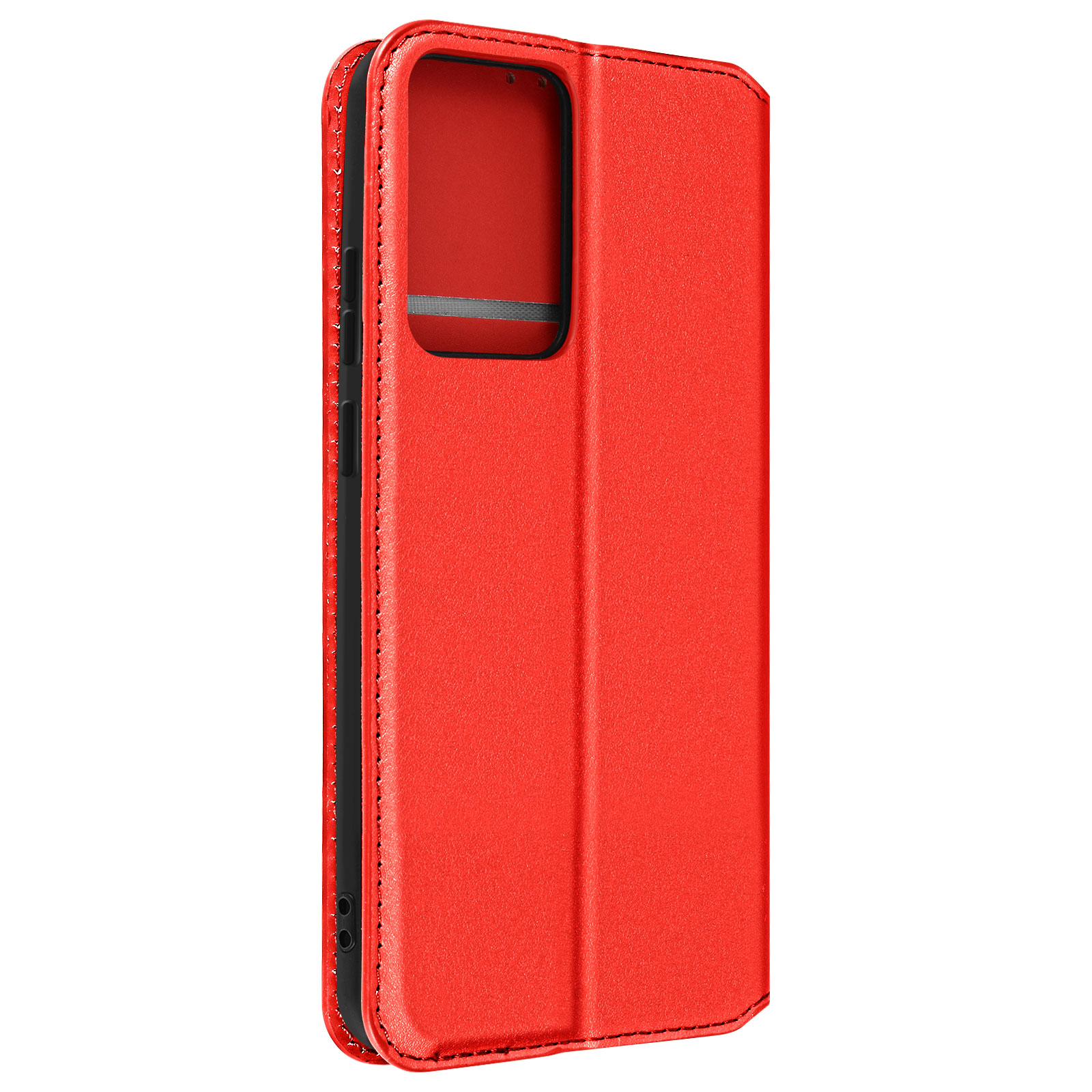 Custodia per telefono rossa con una cover pieghevole.