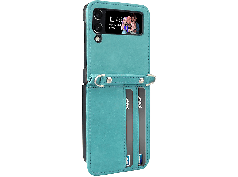 AVIZAR Versatile Samsung, Flip Series, Z Backcover, 4, Galaxy Case Türkisblau