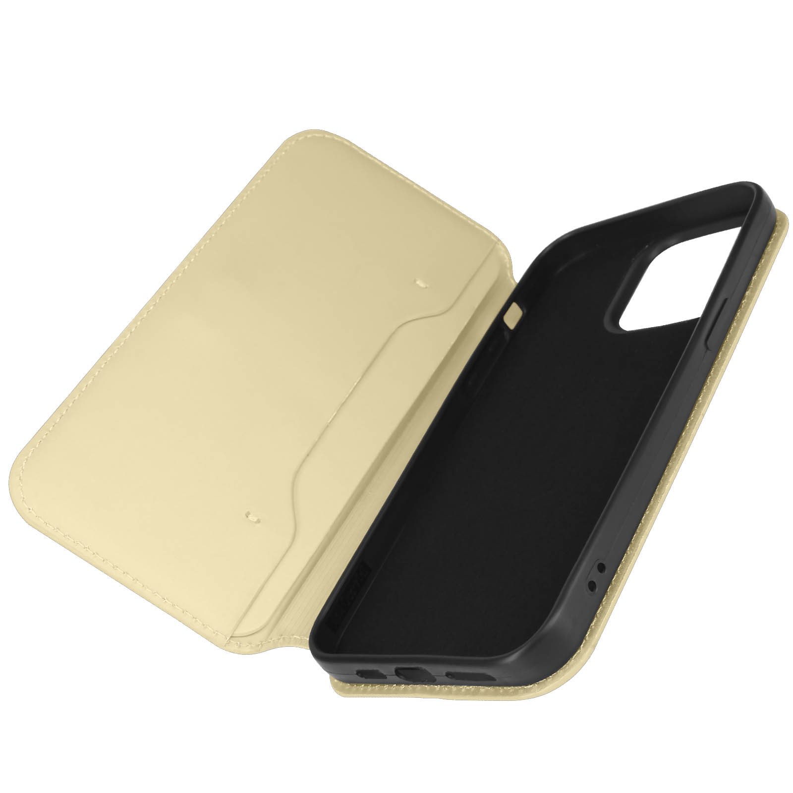 Bookcover, Gold Pockets 14 Max, AVIZAR iPhone Series, Apple, Pro Dual