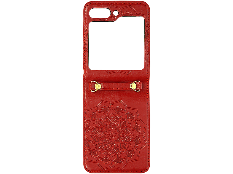 AVIZAR Mandala Backcover, Rot Galaxy Samsung, Z Flip Series, 5, Blossom