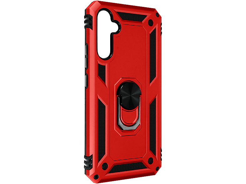 AVIZAR Stoßfeste Rot Handyhülle Backcover, 5G, Galaxy Series, Samsung, mit A34 Ring
