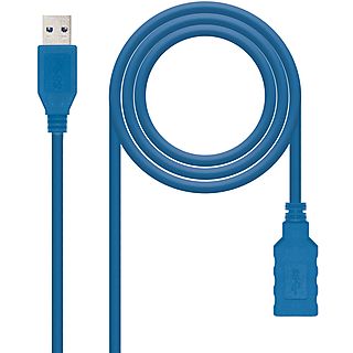 Cable USB - NANOCABLE 10.01.0902-BL, USB 3.2, Azul