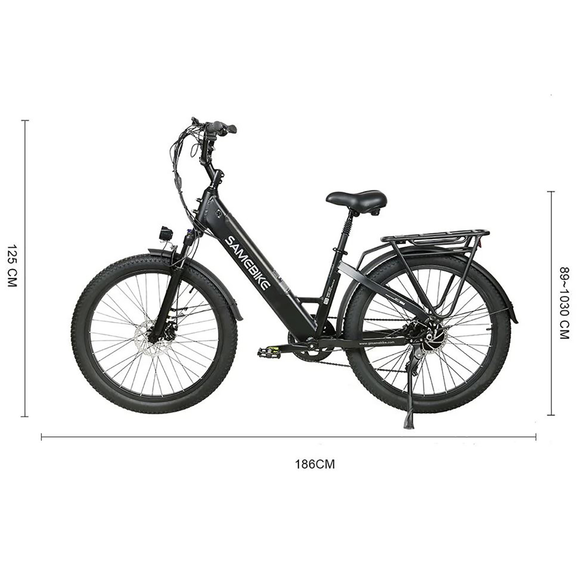 SAMEBIKE RS-A01 Urbanbike 26 Zoll, Erwachsene-Rad, 672, White) (Laufradgröße