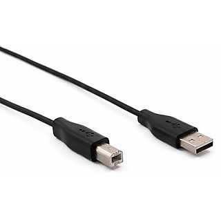 Cable USB - NILOX TIPO B 1,8M, USB 2.0, Negro