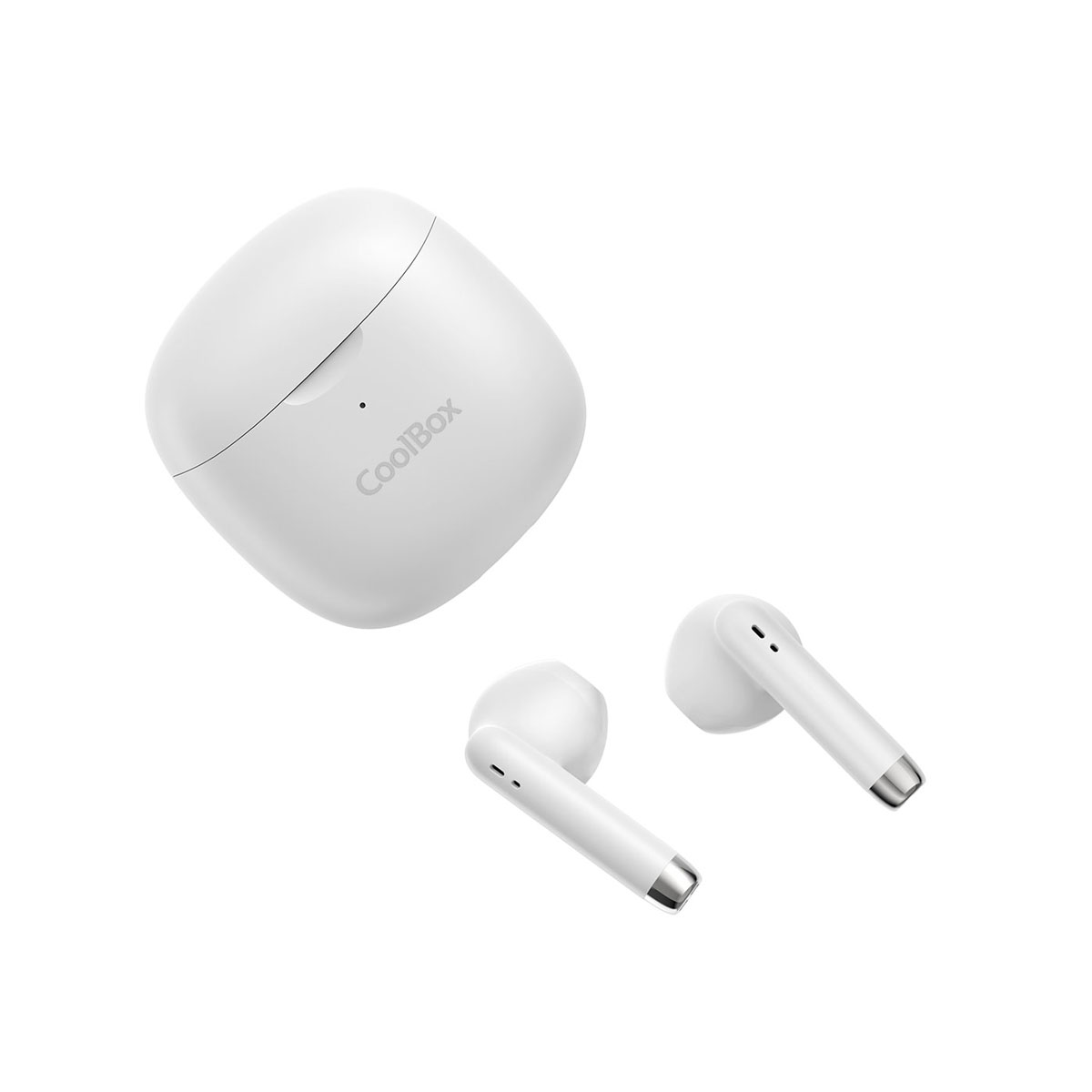 Auriculares True Wireless  - TWS-01 COOLBOX, Intraurales, Bluetooth, Blanco