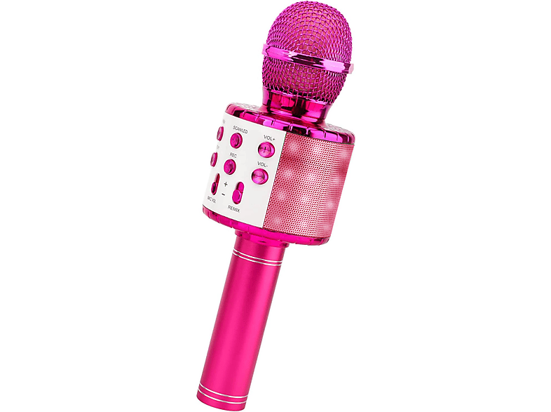 Karaoke Micrófono Inalambrico - KSING KLACK, Juguete Altavoz Bluetooth Rosa