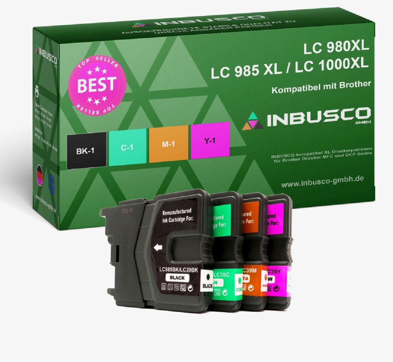 INBUSCO / KUBIS LC 980/1100-V-4x Tintenpatrone (LC980-1100-V-4x) Schwarz