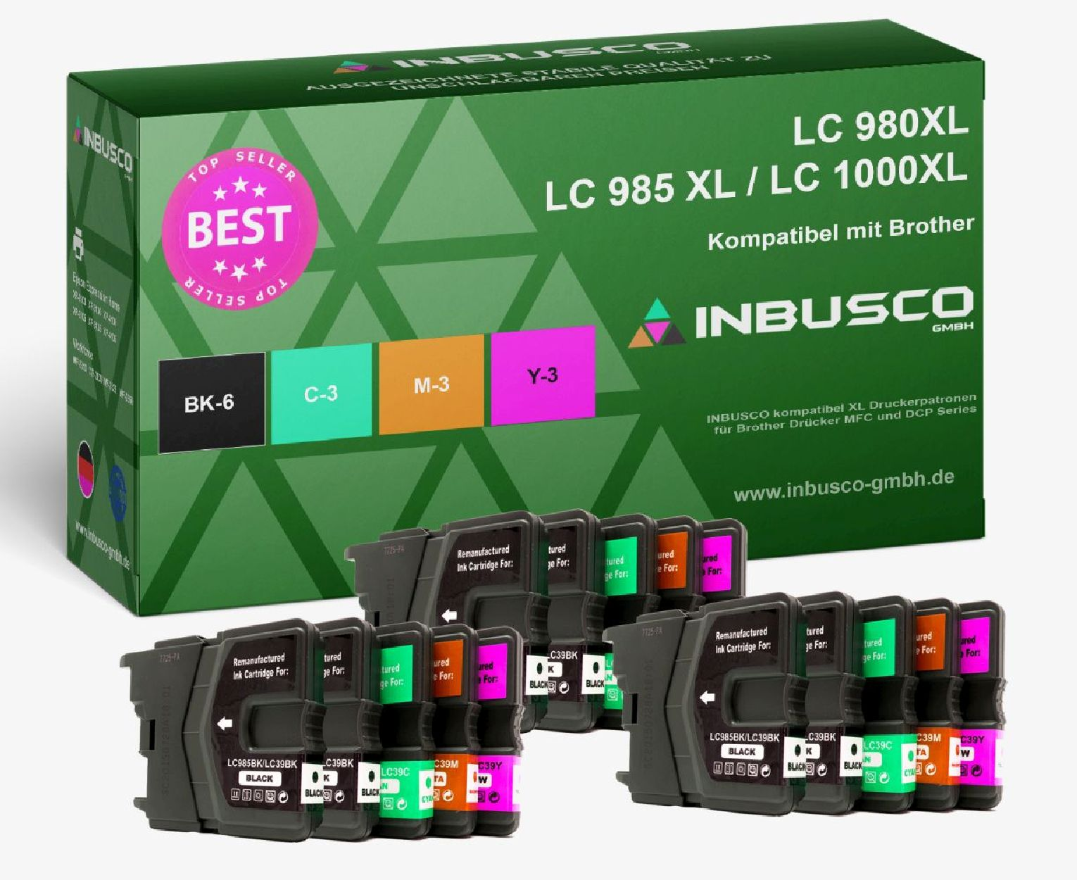 Schwarz LC INBUSCO 980/1100-V-5x (LC980-1100-V-5x) / Tintenpatrone KUBIS