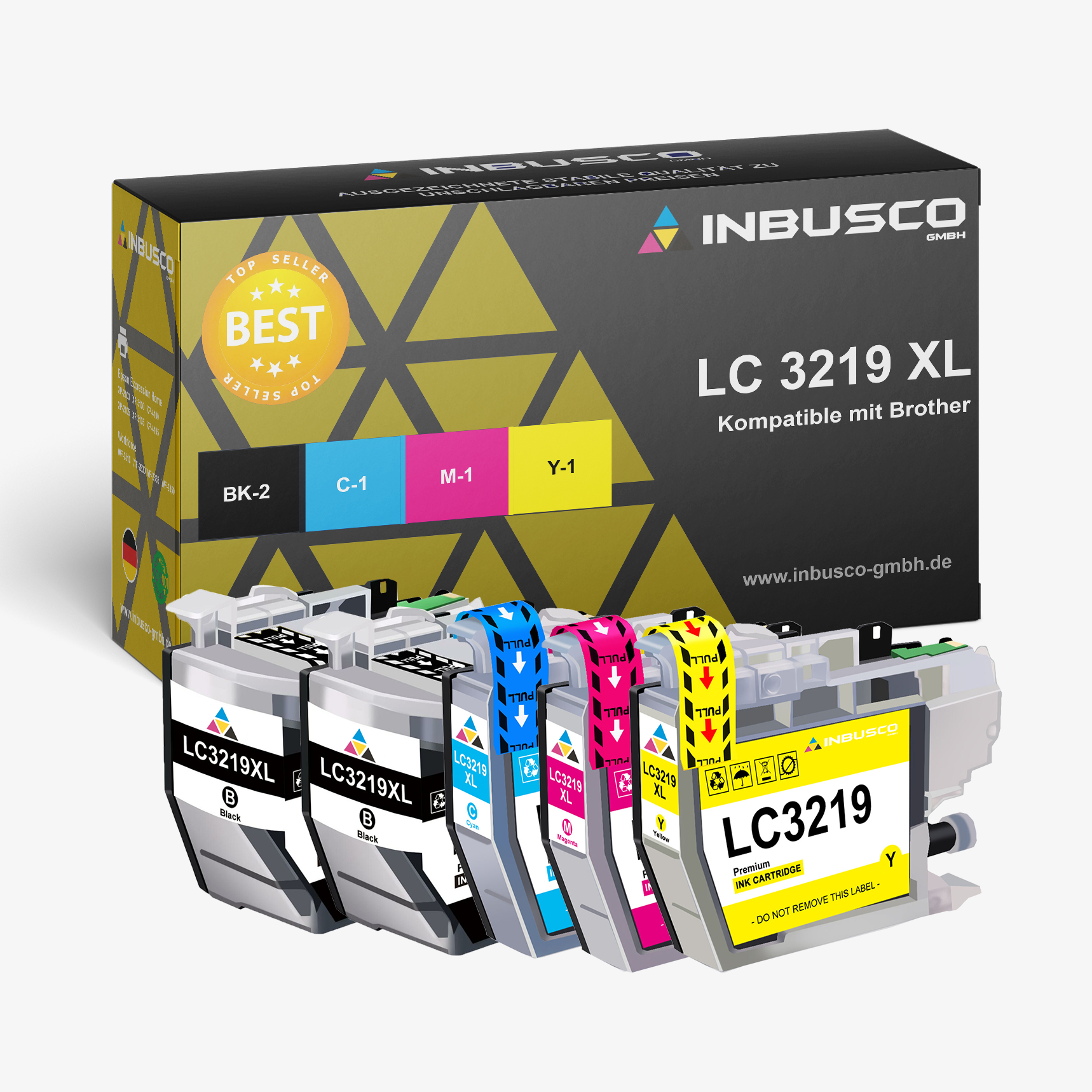 INBUSCO / KUBIS LC3219 VAR-SET LC3219XL (LC3219VAR-5xLC3219XL) Schwarz Tintenpatrone