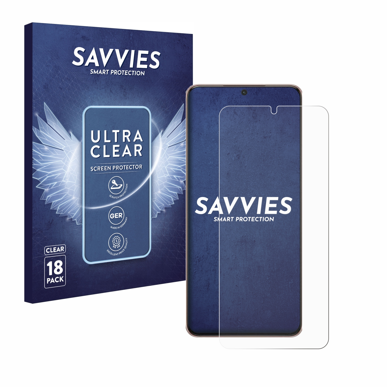 SAVVIES 18x klare Schutzfolie(für Samsung 5G) Galaxy Plus S21