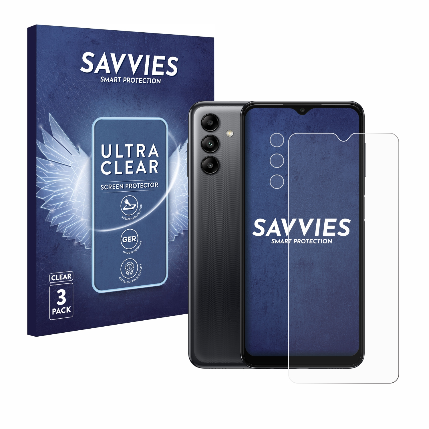 SAVVIES 6x klare Schutzfolie(für A04s) Galaxy Samsung