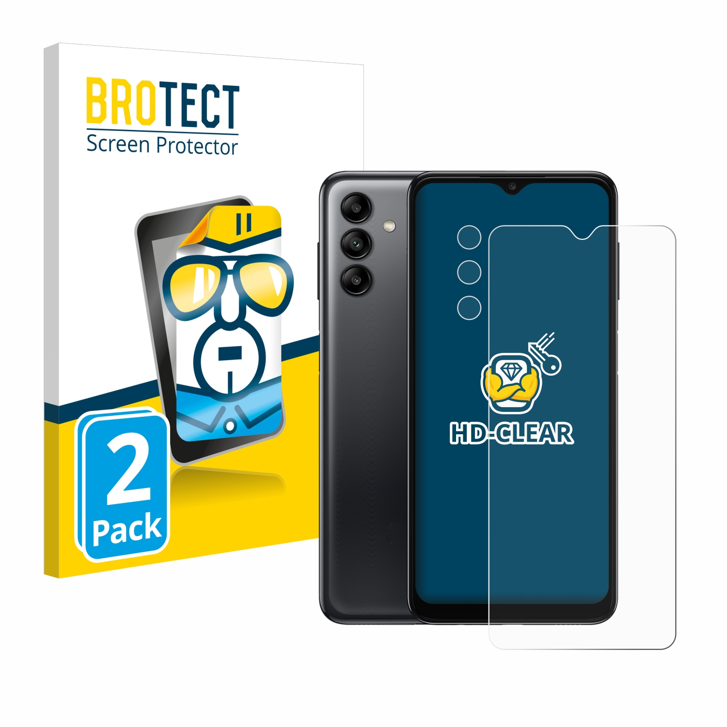BROTECT 2x klare A04s) Schutzfolie(für Samsung Galaxy
