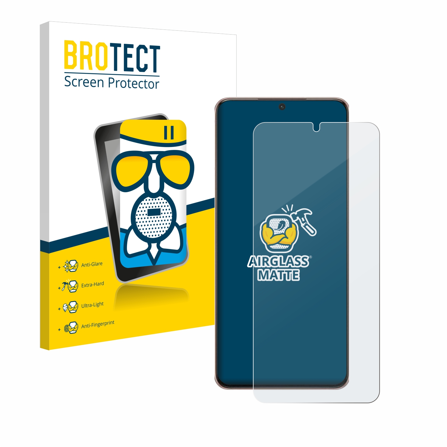 Schutzfolie(für 5G) Galaxy matte S21 Samsung Airglass BROTECT Plus