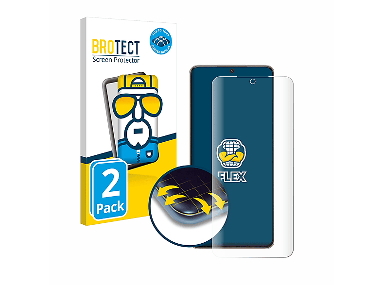BROTECT 2x Flex Full-Cover Schutzfolie(für Curved Plus Galaxy S21 3D Samsung 5G)