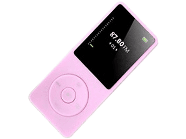 SYNTEK MP3 MP4 Music Player Mini Sport Walkman 16G Kinderfreundlich Externer Lautsprecher Plug-in MP3-Player 16 GB, Rosa