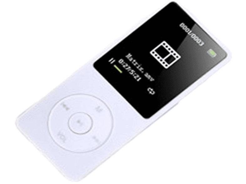 SYNTEK MP3 MP4 Music Player Mini Sport Walkman 16G Kinderfreundlich Externer Lautsprecher Plug-in MP3-Player 16 GB, weiß