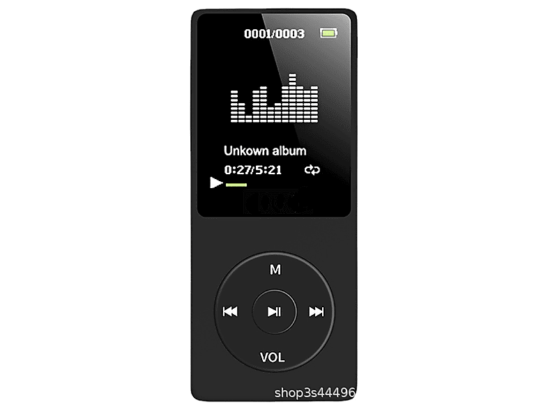 SYNTEK MP3 MP4 Music Player Schwarz Mini Walkman Bildschirm Plugin MP3