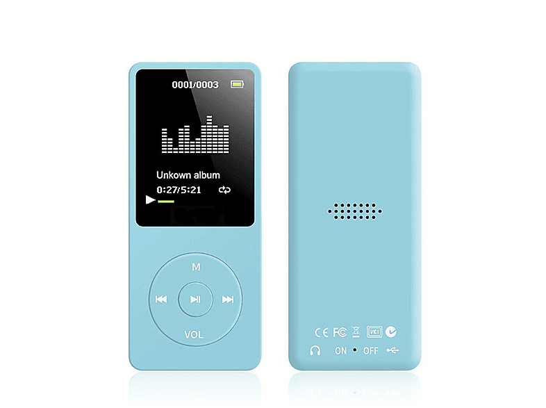 MP3-Player Player Lautsprecher Sport | Externer Kinderfreundlich 16G MediaMarkt GB, Plug-in Music blau Walkman 16 MP4 MP3 SYNTEK Mini