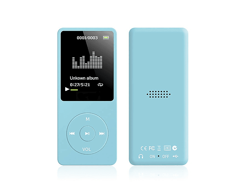 Plug-in | MP3-Player GB, 16G Walkman Kinderfreundlich Lautsprecher Externer Music Mini 16 MediaMarkt blau Player SYNTEK MP3 MP4 Sport