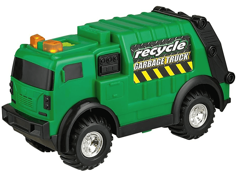 HAPPY PEOPLE Mad Machines Rush & Rescue Müllabfuhr (30cm, mit Licht & Sound) Spielzeugfahrzeug