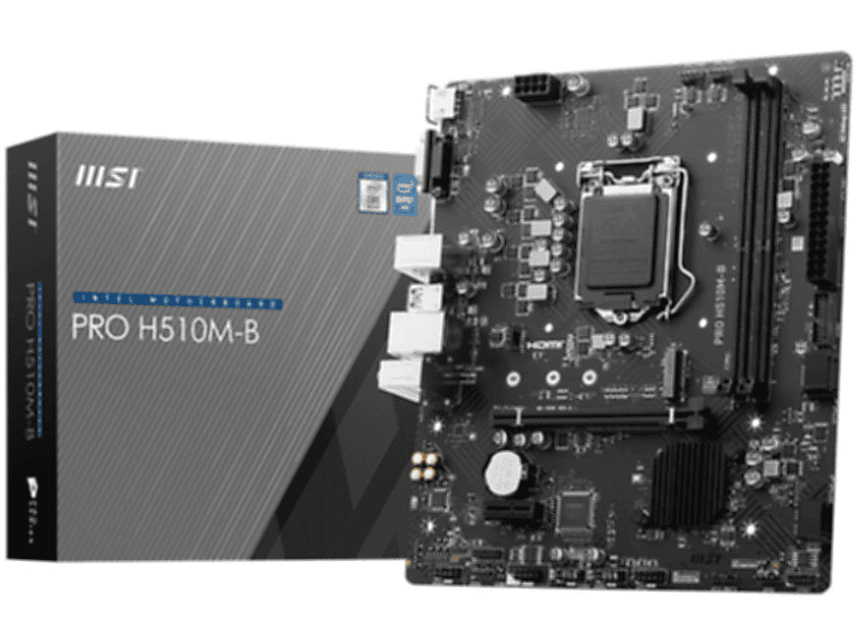 H510M-B PRO MSI schwarz; Mainboards silber