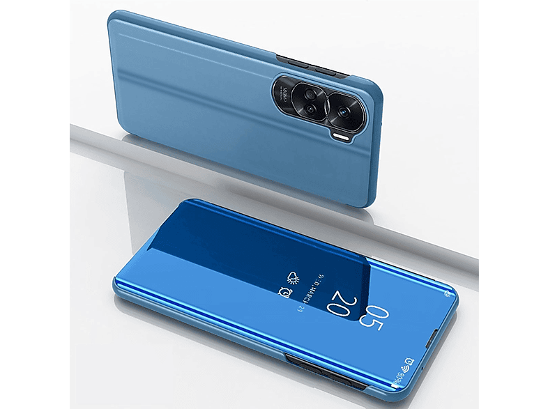 Dunkelblau Full Cover, Cover Mirror WIGENTO Wake Spiegel Smart Funktion, mit 90 View Lite, UP Honor,
