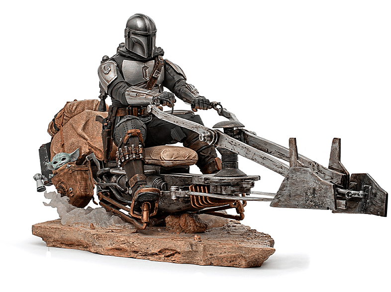 IRON STUDIOS The Mandalorian - Statue Sammelfigur Speederbike dem Auf Deluxe 1/10