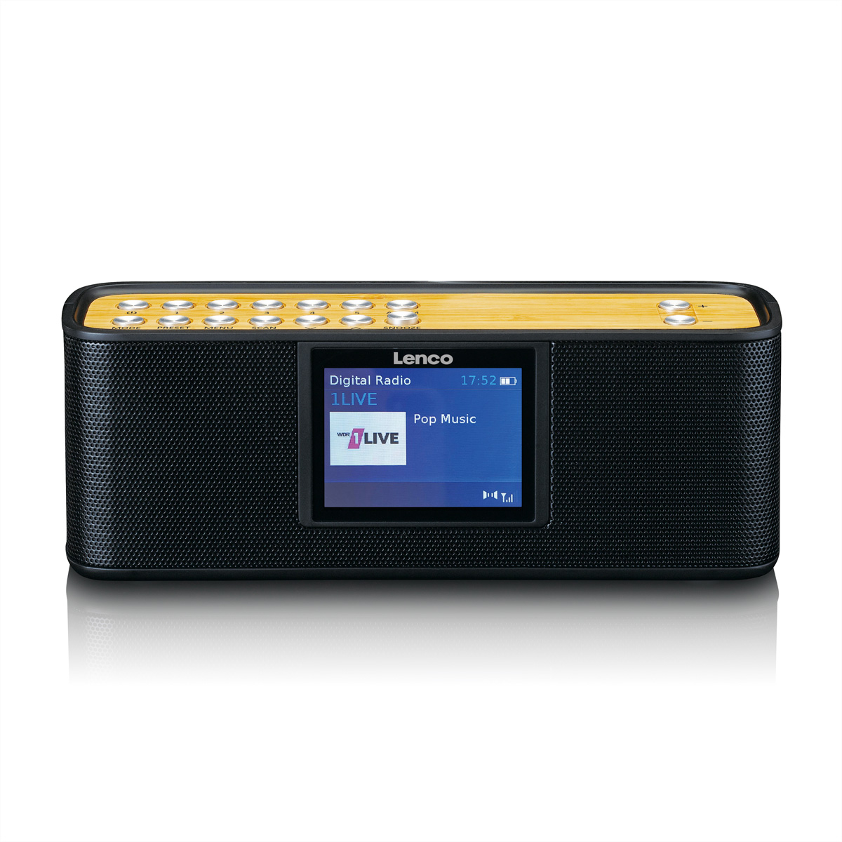 LENCO PDR-045BK Digitalradio, Digital, DAB+, FM, Bluetooth, Bambus-Schwarz