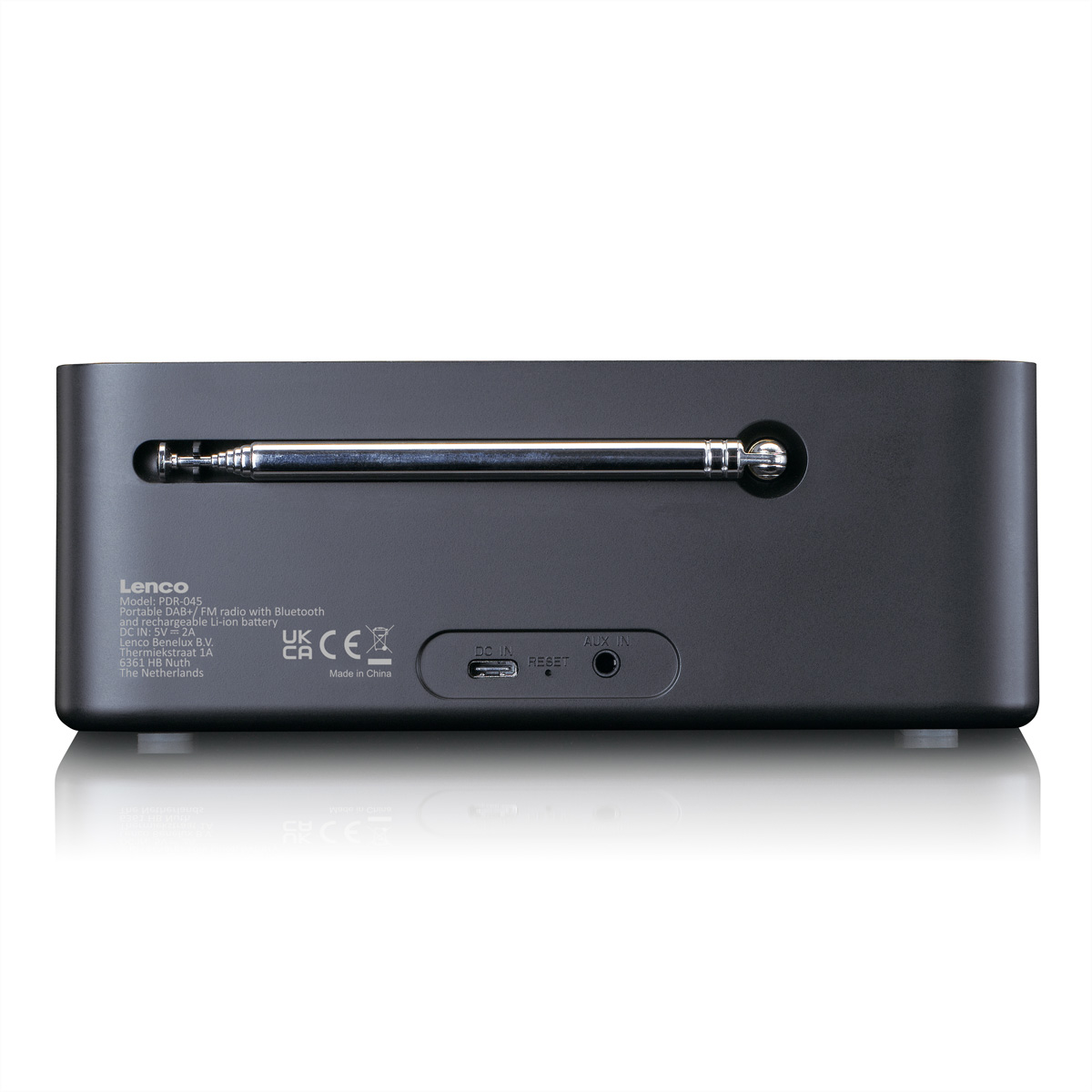 LENCO PDR-045BK Radio DAB+, Digitale, DAB+, FM, Bluetooth, Bambù, Nero