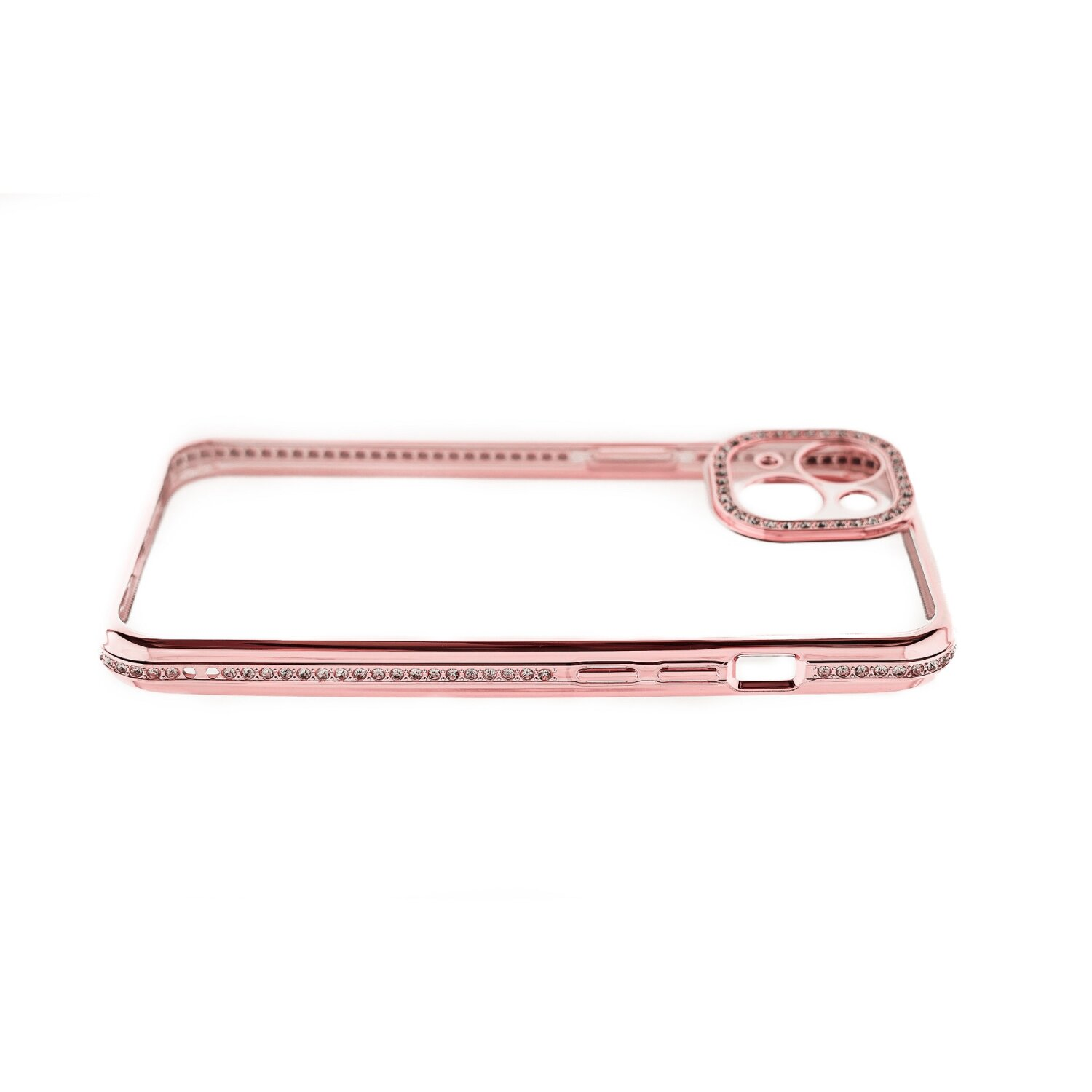 Custodia IPhone 14 Pro Max Allegra Rosa Con Cuori Verdi – Morbida TPU, Donna
