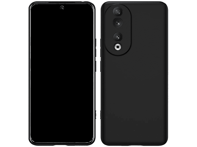 WIGENTO TPU Silikon Schutz 4D + Schwarz 90, dünn Backcover, Glas, Curved Schutz Hülle Hart Honor