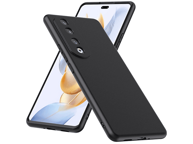 TPU Handyhülle Für Honor 90 – Mit Vergoldetem Rand, Stoßsicher Und Stylisch (schwarz)