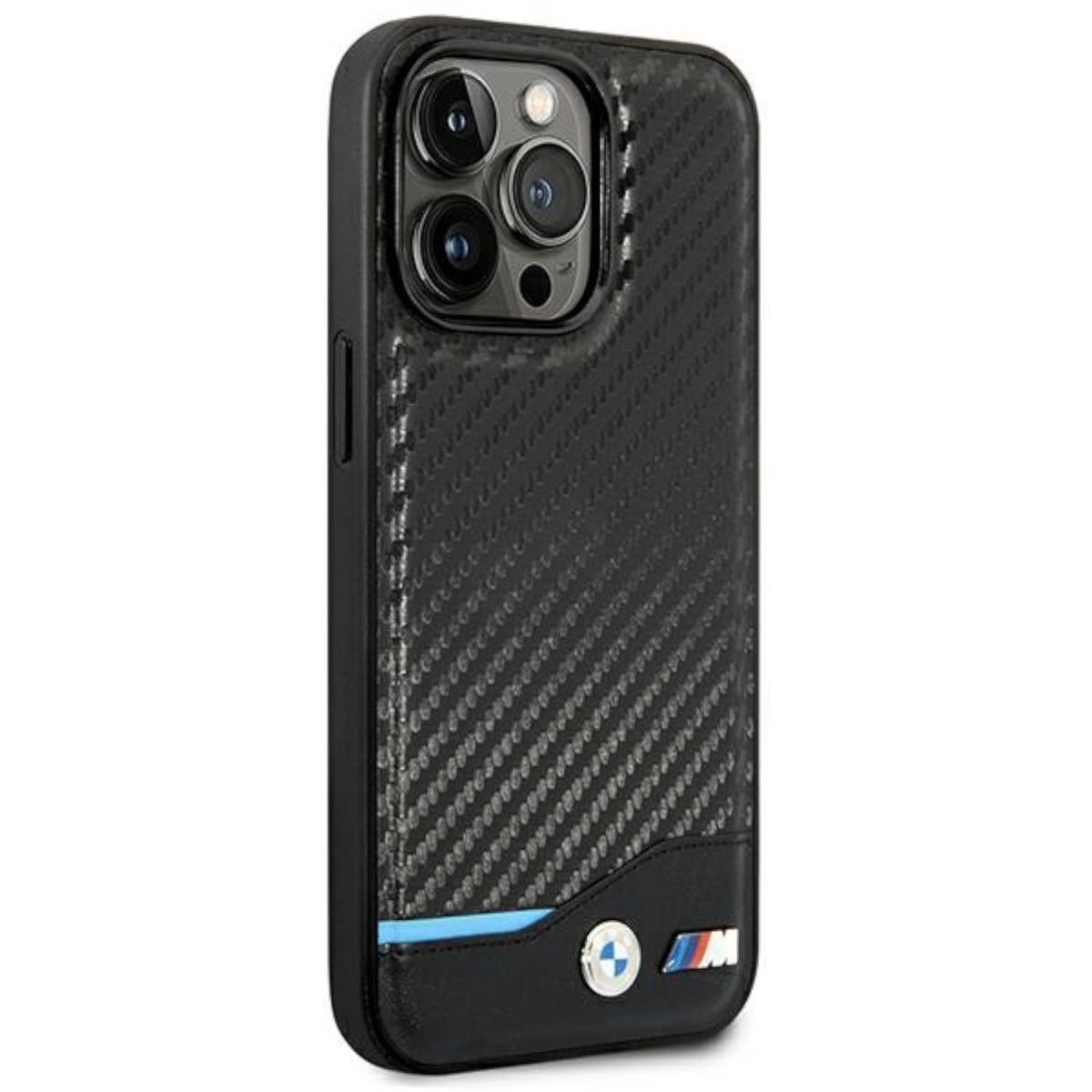 BMW Silicone Metal Logo Schwarz Carbon 14 Leather Apple, Hülle, Pro, Design Backcover, iPhone