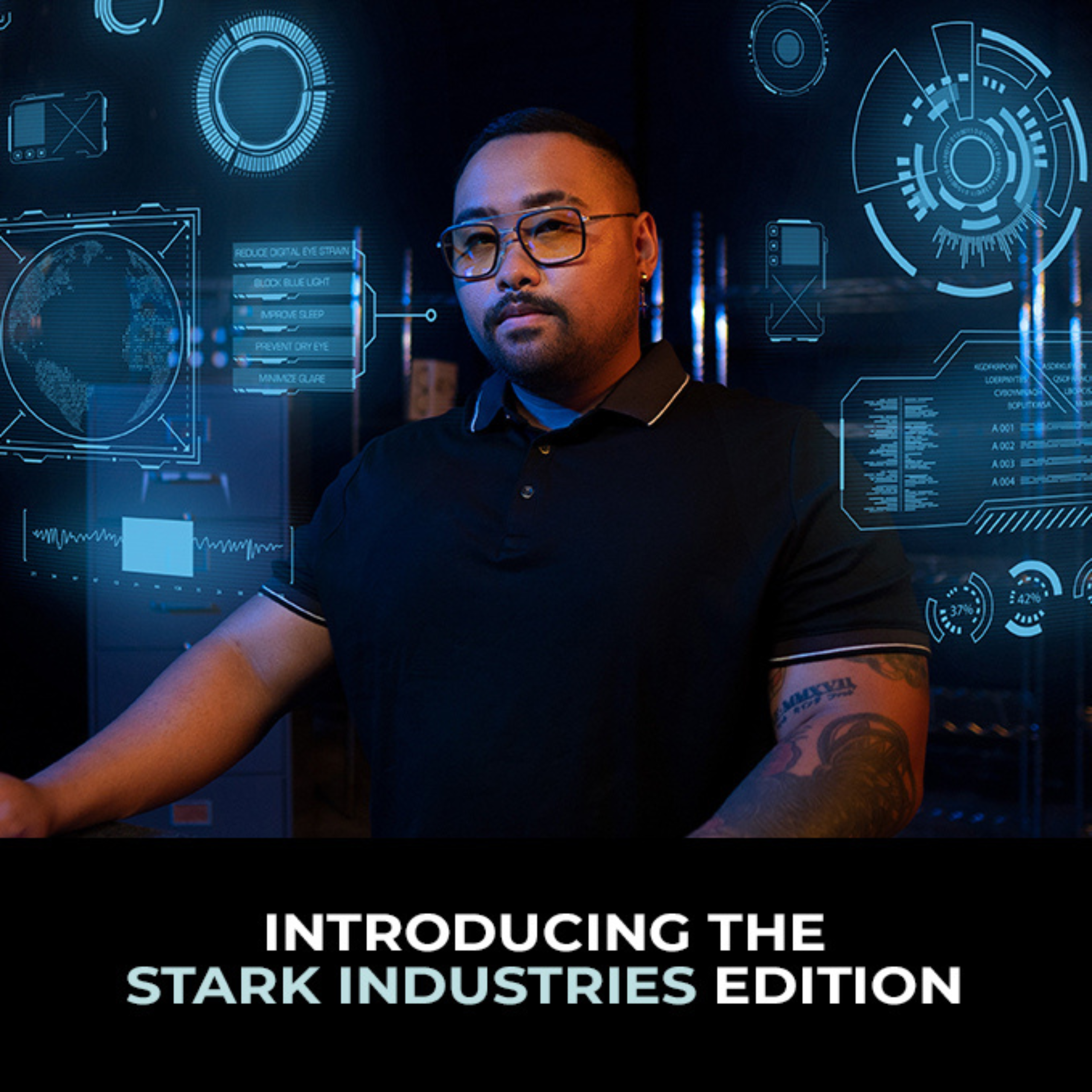 GUNNAR Stark Industries Edition, Gaming Amber Tint, Brille