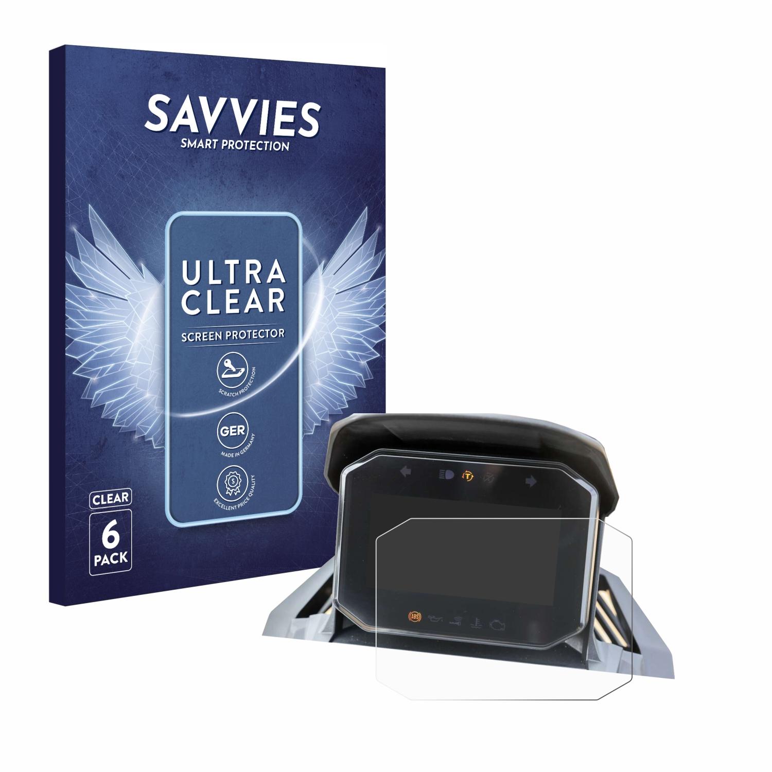 SAVVIES 6x klare Schutzfolie(für Honda ADV350)