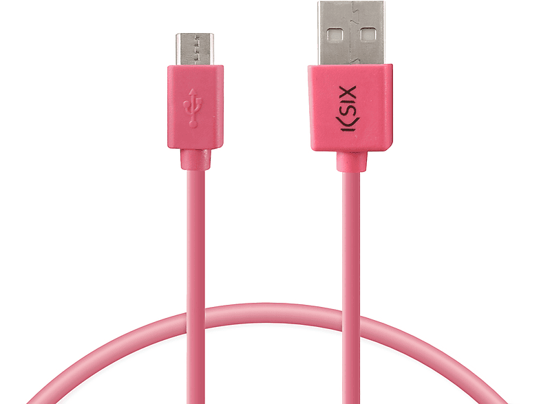 Cable Usb Ksix Carga Usb Micro Usb Usb 2 0 Rosa Mediamarkt