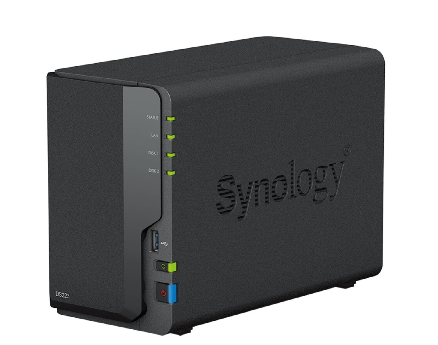 SYNOLOGY DiskStation 2x total Zoll intern mit 10TB 3,5 20 DS223 TB Festplatte PURPLE 20TB WD