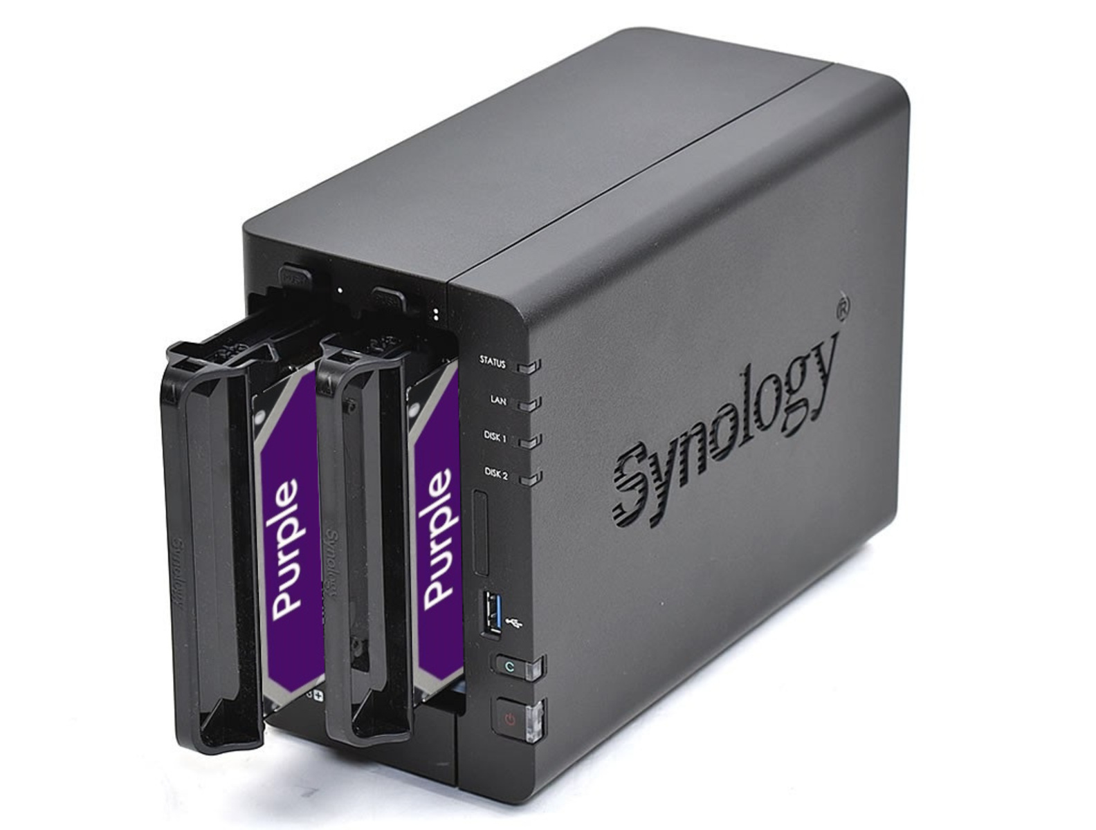 WD 12 Zoll intern Festplatte SYNOLOGY 6TB DiskStation PURPLE TB total mit 2x 12TB DS223 3,5