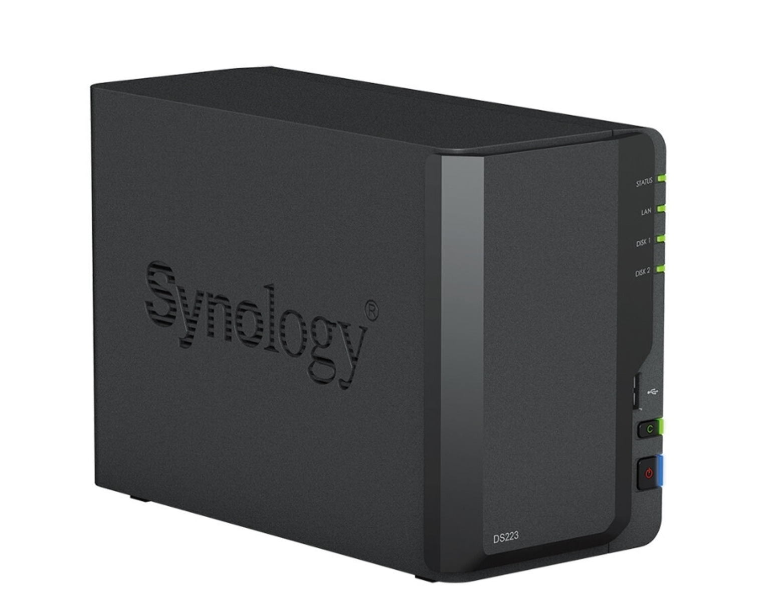 SYNOLOGY DiskStation 2x total Zoll intern mit 10TB 3,5 20 DS223 TB Festplatte PURPLE 20TB WD
