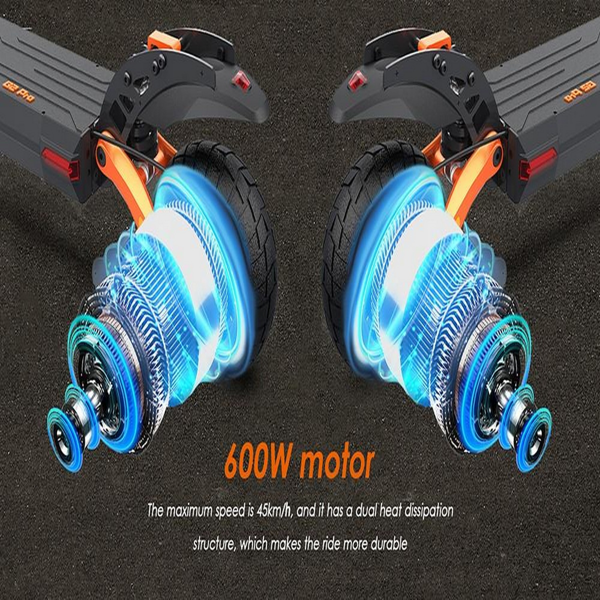 KUKIRIN G2 Pro E-Scooter (9 Zoll, Schwarz / Orange)