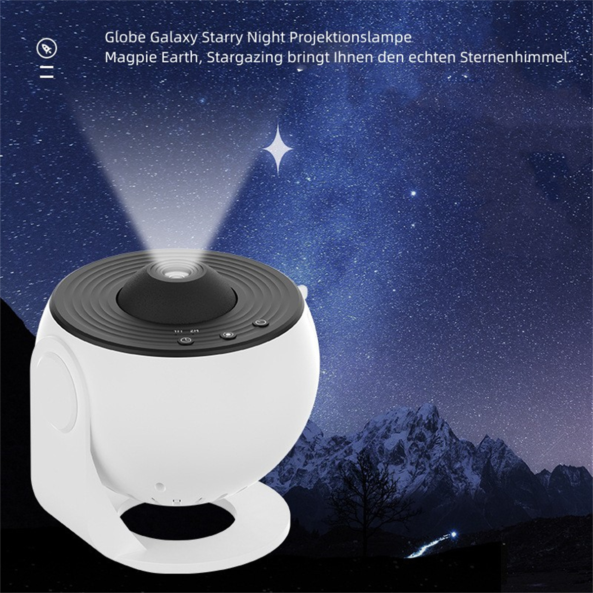 HD BRIGHTAKE weiß Projektionslicht, Licht Fokus Beleuchtung Schlafzimmer Ambiente Galaxy Weiß Starry Projektion Night