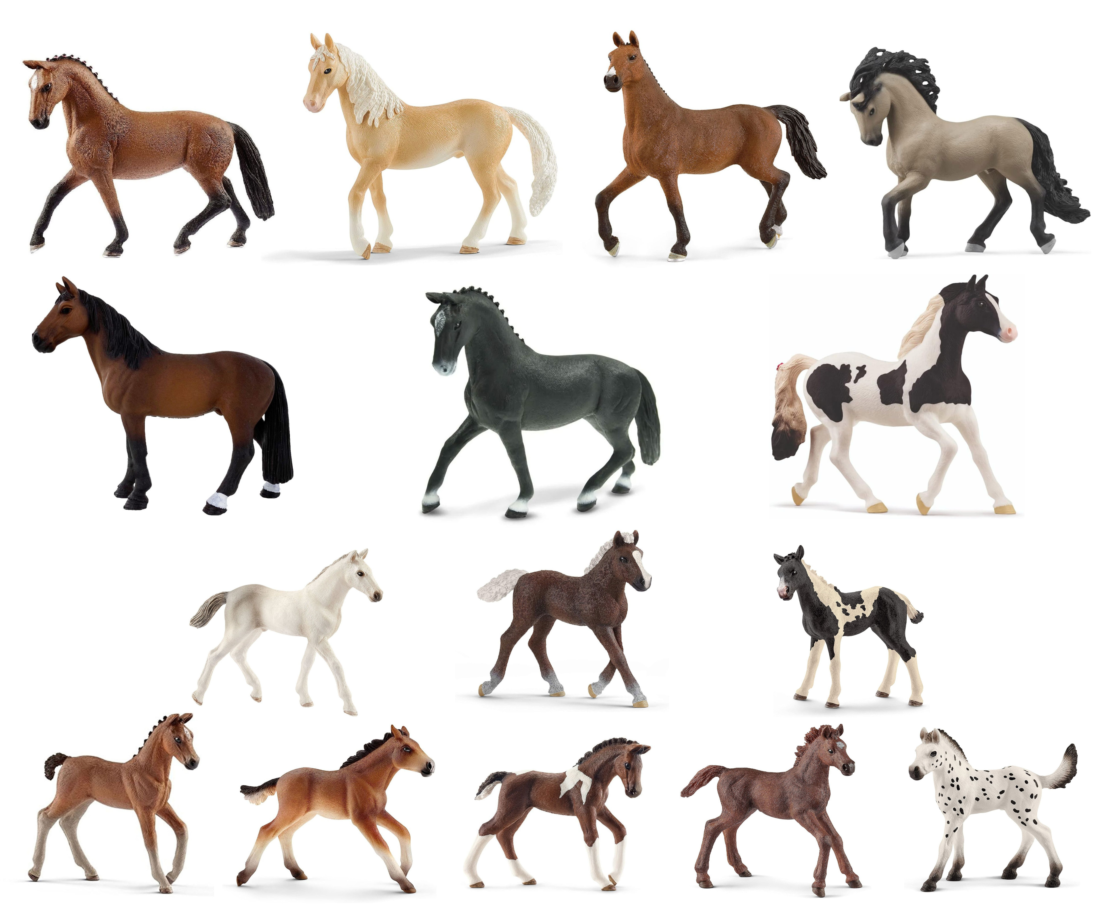 SCHLEICH Spielfiguren 15 mit Pferden Pferde-Set