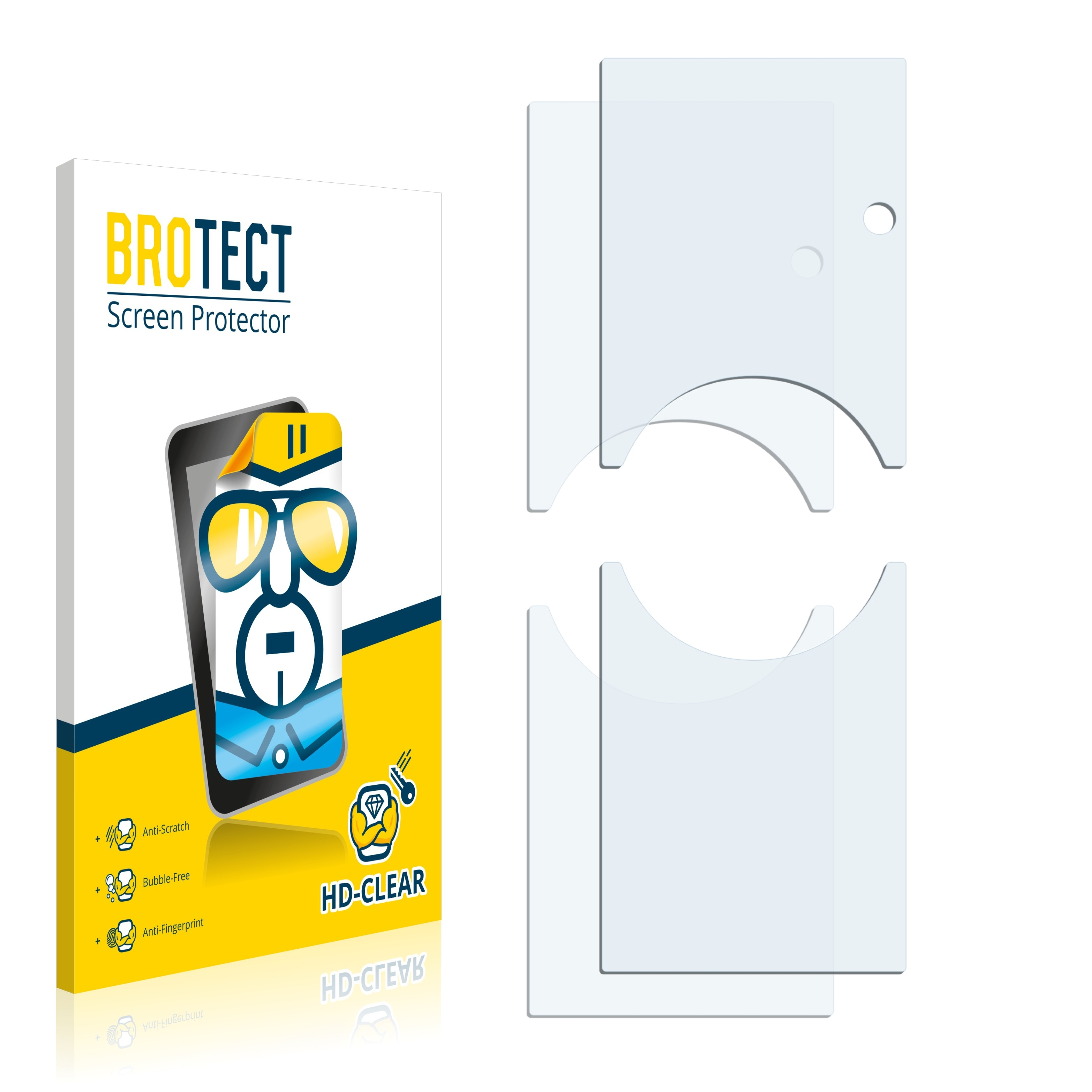 BROTECT 2x klare Schutzfolie(für Ring 2) Doorbell Video Pro