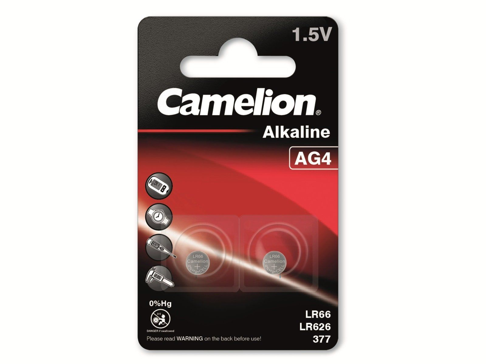 AG4, CAMELION Alkaline Knopfzelle Knopfzelle 2 St.