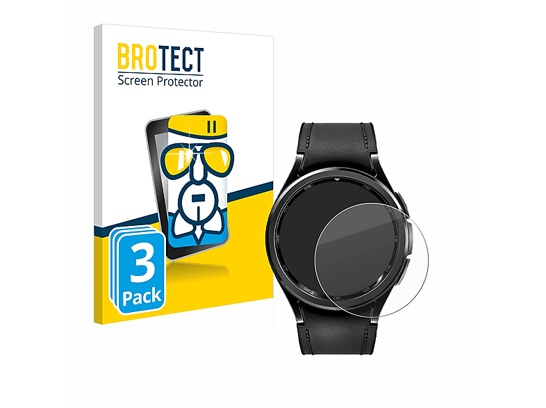 BROTECT 3x Airglass klare Schutzfolie(für Samsung Galaxy Watch 6 Classic (47 mm))