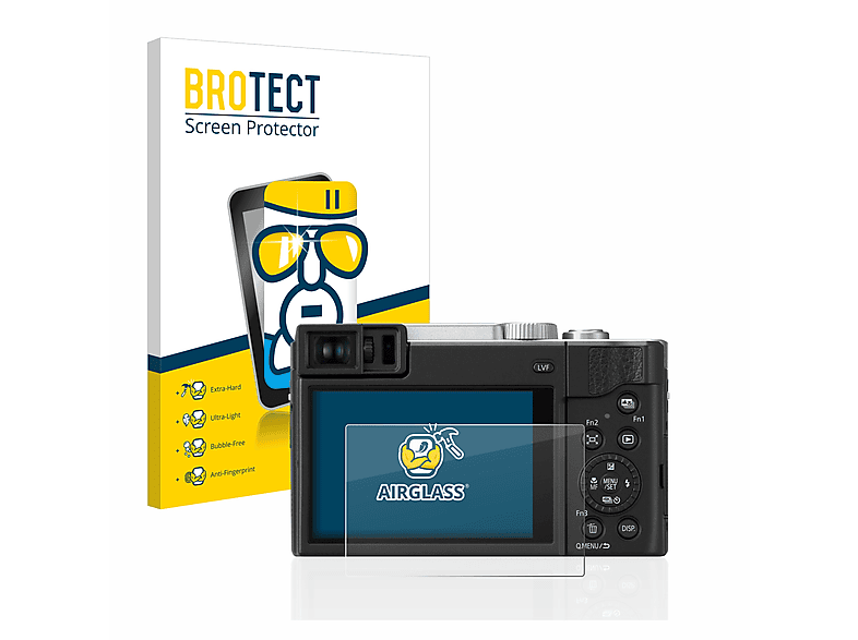 BROTECT Airglass klare Schutzfolie(für Zoom) Super Panasonic Lumix DC-TZ95D