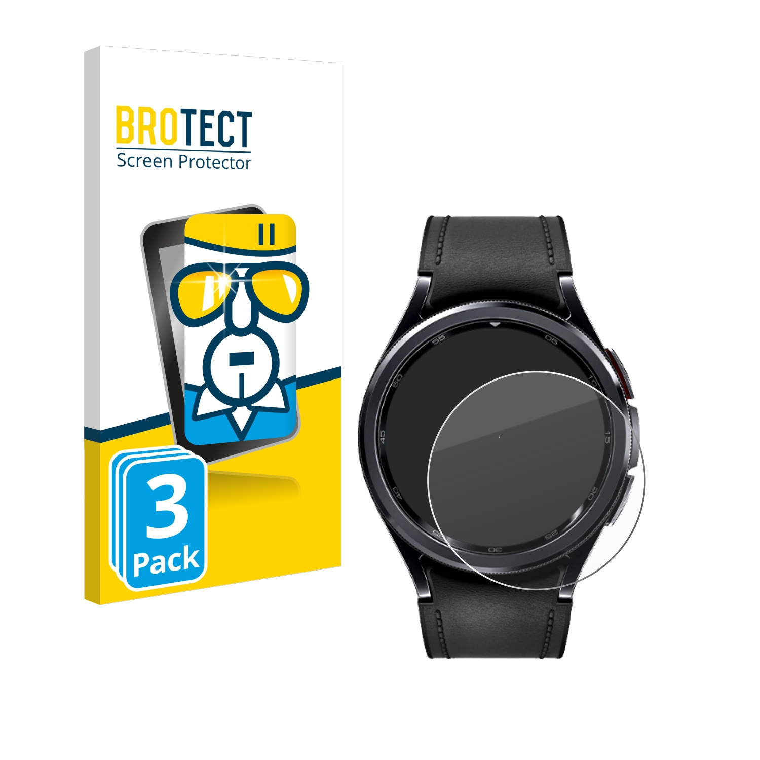 BROTECT 3x 9H klares Samsung (47 6 Galaxy mm)) Classic Watch Schutzglas(für