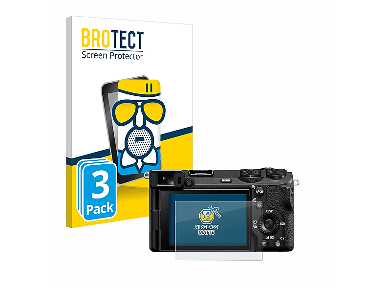 BROTECT 3x Airglass matte Schutzfolie(für Sony Alpha 6700) | Kamera Schutzfolie